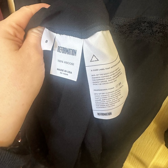 Reformation Womens Mock Neck Mini Dress Long Sleeve (Like New!) size 8 - Picture 5 of 5